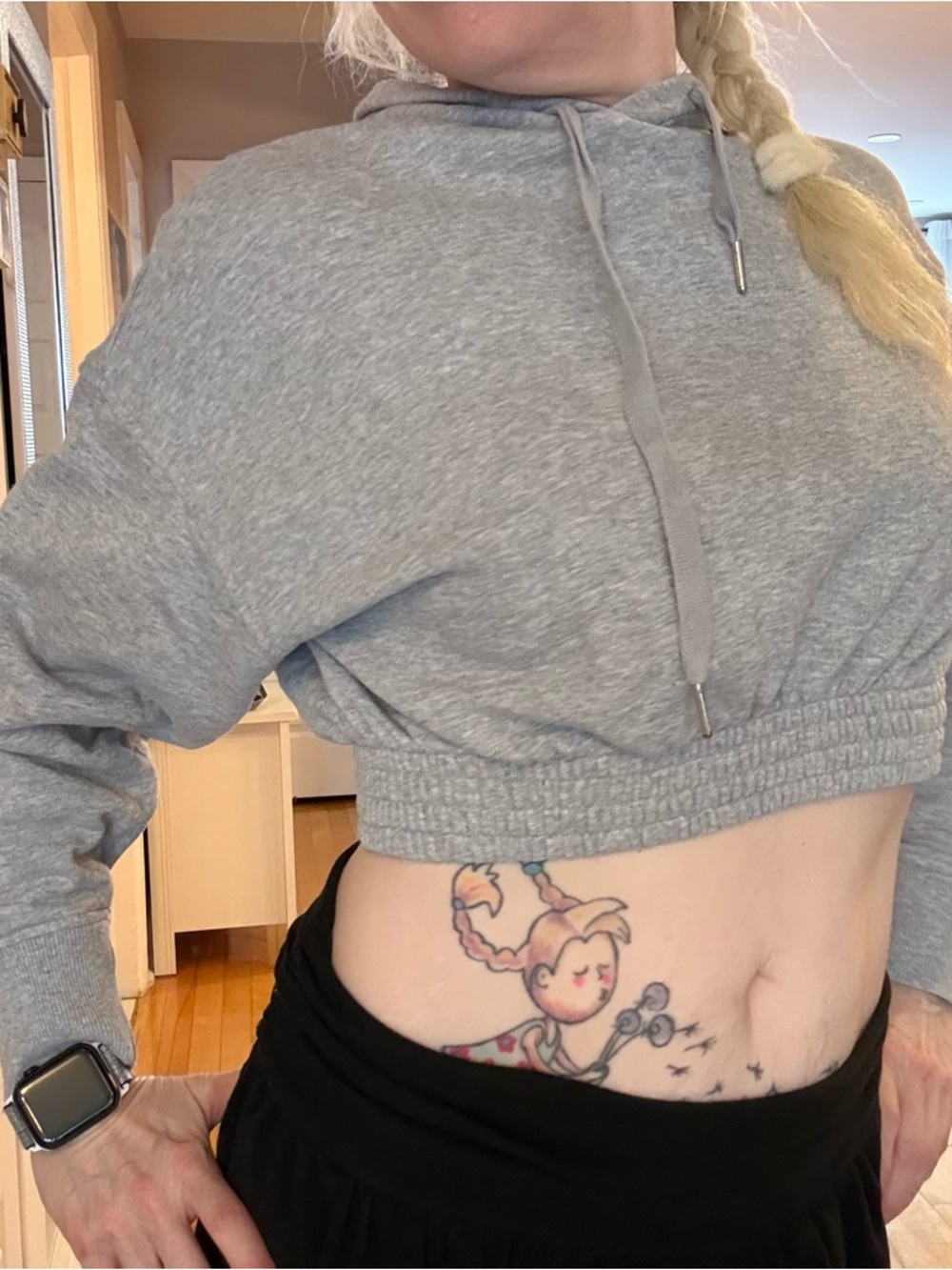 Forever 21 Heather Gray Hoodie Top